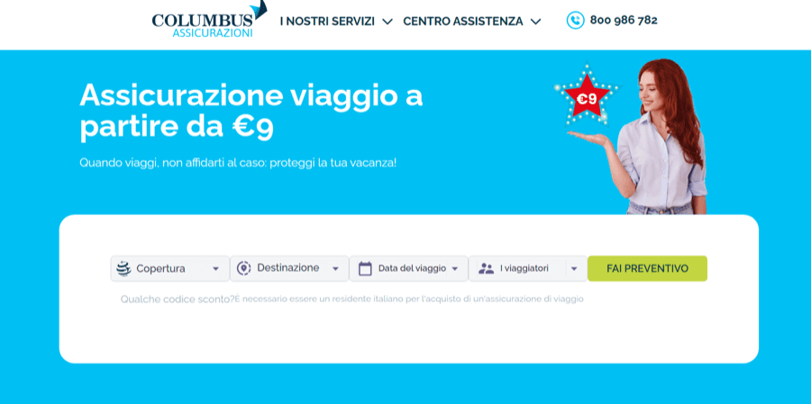 Columbus Assicurazioni — screenshot